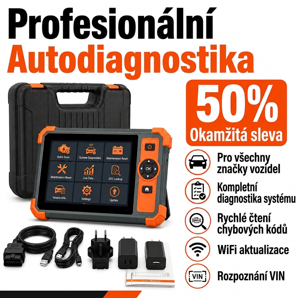 Profesionální autodiagnostický přístroj OBD2 – skener všech systémů